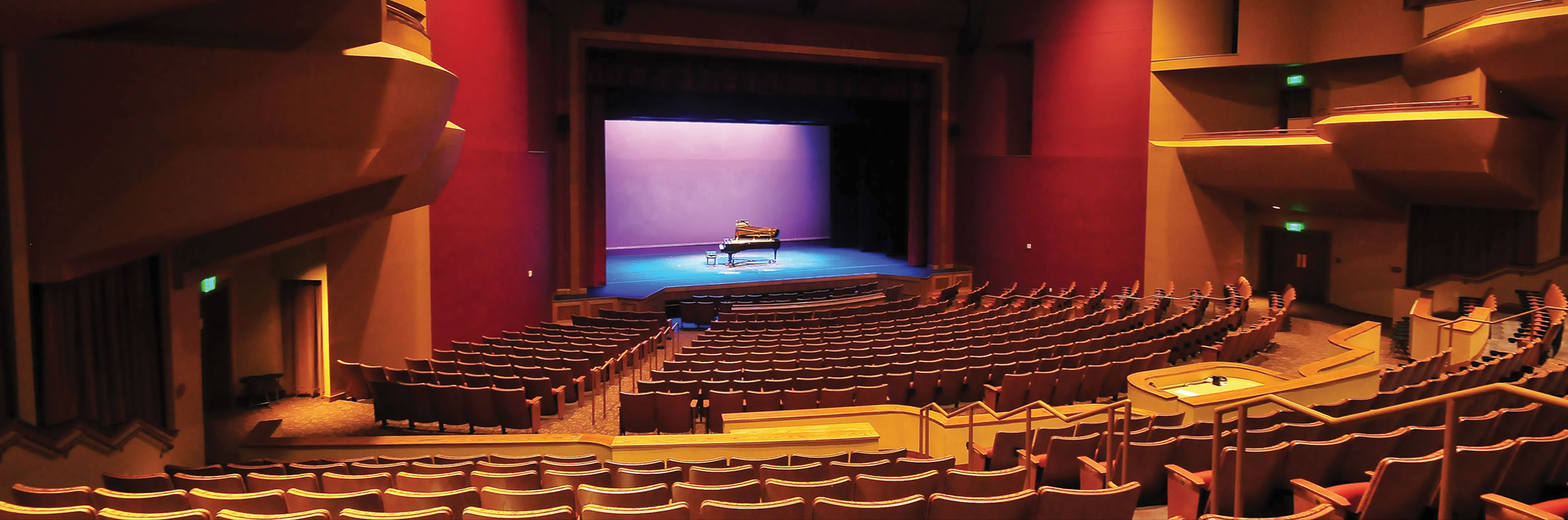 inside of Sharon: seating and stage